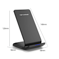 Miniatyrbild 2 av 6: Trådlös laddare för iPhone 13 12 11 X XS Max XR 8 Plus Samsung Galaxy S22 S21, Qi-certifierad snabbladdningsstation Universell kompatibilitet Ergonomisk