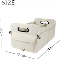 Miniatyrbild 4 av 5: Elegant Bagageorganisatör, Hopfällbart Bilförvaringssystem med Flera Fack, Kraftig Oxford Polyester, Perfekt för Bil, Lastbil, SUV (Beige)