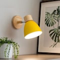 Miniatyrbild 5 av 6: Vägglampa i metall och trä med stark textur, lätt att rengöra, dekorativ nordisk design för ditt kök, hall, matsal, sovrum, café, bar, klubb