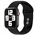 Miniatyrbild 1 av 4: Apple Watch 42/44/45/49 1-8/SE/Ultra Silikonarmband Svart svart