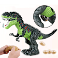 Miniatyrbild 2 av 7: Realistisk fjärrstyrd dinosaurieleksak för pojkar 3+ år, gående dinosaurieleksak som efterliknar Tyrannosaurus Rex, interaktiv dinosaurieleksak med dimsprutning