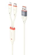 Miniatyrbillede 4 af 7: Multifunktionelt Kabel, Type C, USB A, lightning, 120CM