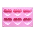 Miniatyrbild 1 av 7: Diamant Hjärtdesign, Ugn Mikrovågsugn Fryssäker Multifunktionell Livsmedelsgodkänd Hjärtformad Silikonform för Bakning av Professionell Kvalitet (Rosa)