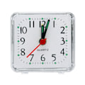 Miniatyrbild 2 av 5: Kvadratisk väckarklocka transparent fodral kompakt digital mini sovrum sängbordskontor elektronisk klocka (vit)