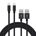 Miniatyrbild 1 av 4: 2-Pack 3 meter Lightning Kabel Svart