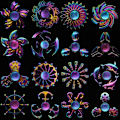 Miniatyrbild 3 av 5: Het Regnbåge Metall Fidget Spinner Zinklegering Färgglada Hand Spinner Antistress Leksaker för Barn Vuxna Gåvor för Barn Vuxna