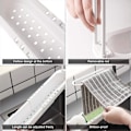 Miniatyrbild 5 av 5: Snabbtorkande Dubbel Stång, Disktras- och Svamptorkställ med Vattenabsorberande Design för Köksbänksorganisering (Tillverkad av Robust PP-Material)