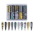 Miniatyrbild 1 av 5: Nagelfolie / folie - Set 10 färger - 100 cm / st multifärg