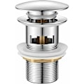 Miniatyrbild 1 av 5: Universal avloppsventil, solid mässingskonstruktion med pop-up-funktion för handfat, läckagesäker med dubbel tätning och
