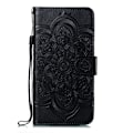 Miniatyrbild 2 av 5: iPhone X/Xs - Mandala Läder Fodral - Svart Black Svart