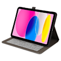 Miniatyrbild 3 av 5: Apple iPad 10.9 2022 Vikbart fodral korthållare Tygtextur - Grå grå