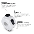Miniatyrbild 5 av 5: Fidget Rings Toys Pop it Cube Vit+ Svart