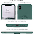 Miniatyrbild 4 av 5: iPhone XR - Stöttligt Silikonskal Ringhållare Grön Green