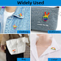 Miniatyrbild 5 av 7: Stilrena Regnbågs Pride Pins, Blandade Färger Zinklegering Material Lgbt Slag Pins för Kläder Väska Tillbehör, Kompakt Design Idealisk för Pride Dagen