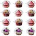 Miniatyrbild 2 av 7: Klart Kupollock Muffinsbehållare, Miljövänligt Material Säkerställer Säker Förvaring, Hög Transparens för Attraktiv Visning (50-pack)