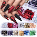 Miniatyrbild 1 av 3: 12st Chameleon flakes glitter I ask , Nageldekorationer multifärg