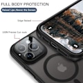 Miniatyrbild 2 av 4: Skyddsfodral för iPhone 16 Pro Max - BOOLING - Stötsäker Translucent Svart - Magnetisk cirkel Svart