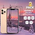 Miniatyrbild 1 av 5: 2-Pack iPhone 11 Pro Max - Härdat Glas 9H - Super Kvalitet 3D