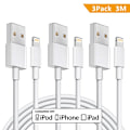 Miniatyrbild 1 av 4: (3-Pack) 3 meter Lightning iPhone Laddnings Kabel (Extra Lång) 3M (3-PACK)