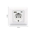 Miniatyrbilde 2 av 5: Fransk stikkontaktpanel Type-c+USB16A Type 86, antall stikkontakter: 2 h