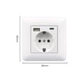 Miniatyrbillede 2 af 5: Fransk stikkontaktpanel Type-c+USB16A Type 86, antal stikkontakter: 2 h