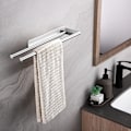 Miniatyrbild 4 av 5: Dubbla Handduksstänger för Badrum, Modern Badrumsinredning, Enkel Installation Självhäftande SUS304 Rostfritt Stål Väggmontering för Släta Ytor, Handduk