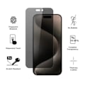 Miniatyrbild 2 av 4: ( 3-PACK ) iPhone 14 PRO Skärmskydd Privacy i Härdat Glas - FaceID Stöd - 3D