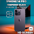 Miniatyrbild 2 av 5: iPhone 14 Pro Linsskydd - 9H Härdat glas - Super kvalitet 3D Linsskydd