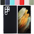 Miniatyrbild 4 av 5: Silikon TPU skal Samsung S22 Ultra fodral mobilskal skärmskydd - Svart Galaxy S22 Ultra 5G