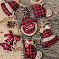 Miniatyrbild 5 av 6: Religiösa Buffalo Plaid-prydnader, Elegant keramik med toppmoderna trycktekniker
