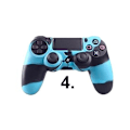 Miniatyrbild 2 av 3: Silikonskydd / Skydd till PS4 Kontroll - Kamouflage MultiColor 4. Svart/Ljusblå