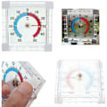 Miniatyrbild 2 av 3: Utetermometer fäst på fönsterrutan termometer transparent