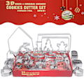Miniatyrbild 3 av 6: 28-delad Pepparkakshus-utstickare Set 3D Pepparkakshus-utstickare Rostfritt Stål Utstickare