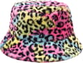 Fluffig pälshatt, bucket-hatt, vinterfiskarhatt för kvinnor och flickor (C