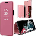 Miniatyrbild 1 av 4: Fodral till Samsung Galaxy S22 Ultra Pink Fullt skydd Anti-Scratch Clear View Rosa