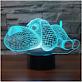 Miniatyrbild 1 av 7: Energisparande 3D Visuell Effektlampa, Dubbelt Strömläge 7 Färger + 1 Blinkande Läge för Säkra LED-lampor, Perfekt Heminredningspresent
