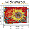 Miniatyrbild 4 av 5: Diamantmålning Kit, Solros Diamantkonst Kit för Vuxna, 5D Diamantmålning Kit Full Borr Rund för Föräldrar-Barn Interaktion, Väggdekor,