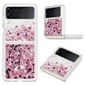 Miniatyrbild 1 av 5: Glitter Bling TPU Case Samsung Galaxy Z Flip 4 Roséguld