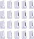 Självhäftande krokar för gardinstänger, 20-pack, vit