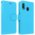 Miniatyrbild 1 av 4: Hölster för Samsung Galaxy A20e - AVIZAR - Fodral Folio Plånbok - Ekoleder - Blå - Videostöd Blå
