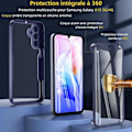 Miniatyrbild 2 av 4: Fodral för Samsung Galaxy A15 5G-4G Helkroppsförstärkt kant hårt 360° skydd - Marinblå