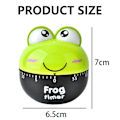 Miniatyrbild 2 av 4: Söt Cartoon Groda Mekanisk Timer 60 Minuter Maskineri Kök Gadget Matlagningstimer Klocka Hög Larmräknare Manuell Timer