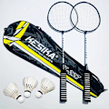 Miniatyrbild 1 av 5: Badmintonracket Dubbelracket Slitstark 2 racketar black C