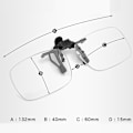 Miniatyrbild 4 av 5: Smarta Clip-On Läsglasögon med Styrka (+1,0 - +4,0) +2,0
