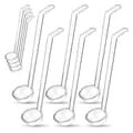 10 Stycken 35ml Liten Slev Klar Plast Slev Mini Slev Sked för Servering Dressingar Bålskål S