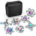 Miniatyrbild 1 av 5: Regnbågsfidgetspinners för vuxna och barn, metallfidget, 7-pack fingerspinner, bordsspel, godispåsefyllning, present för stressavlastning,