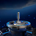 Miniatyrbild 4 av 6: Snabb och tyst färgglad lysande, cool fidget spinner, mot ångest och stressreducering (blå)
