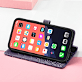 Miniatyrbild 3 av 5: Plånboksfodral, Flip Case PU-läder Präglad Folio Magnetisk Stativskydd Kortfack för iPhone 14 Pro