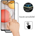 Miniatyrbild 3 av 3: [2pack] Härdat glas för Samsung Galaxy A02S Skyddsfilm svarta kanter med Stylus Toproduits®