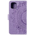 Miniatyrbild 3 av 5: iPhone 13 - Tryckt Mandala Läder Fodral - Lila
